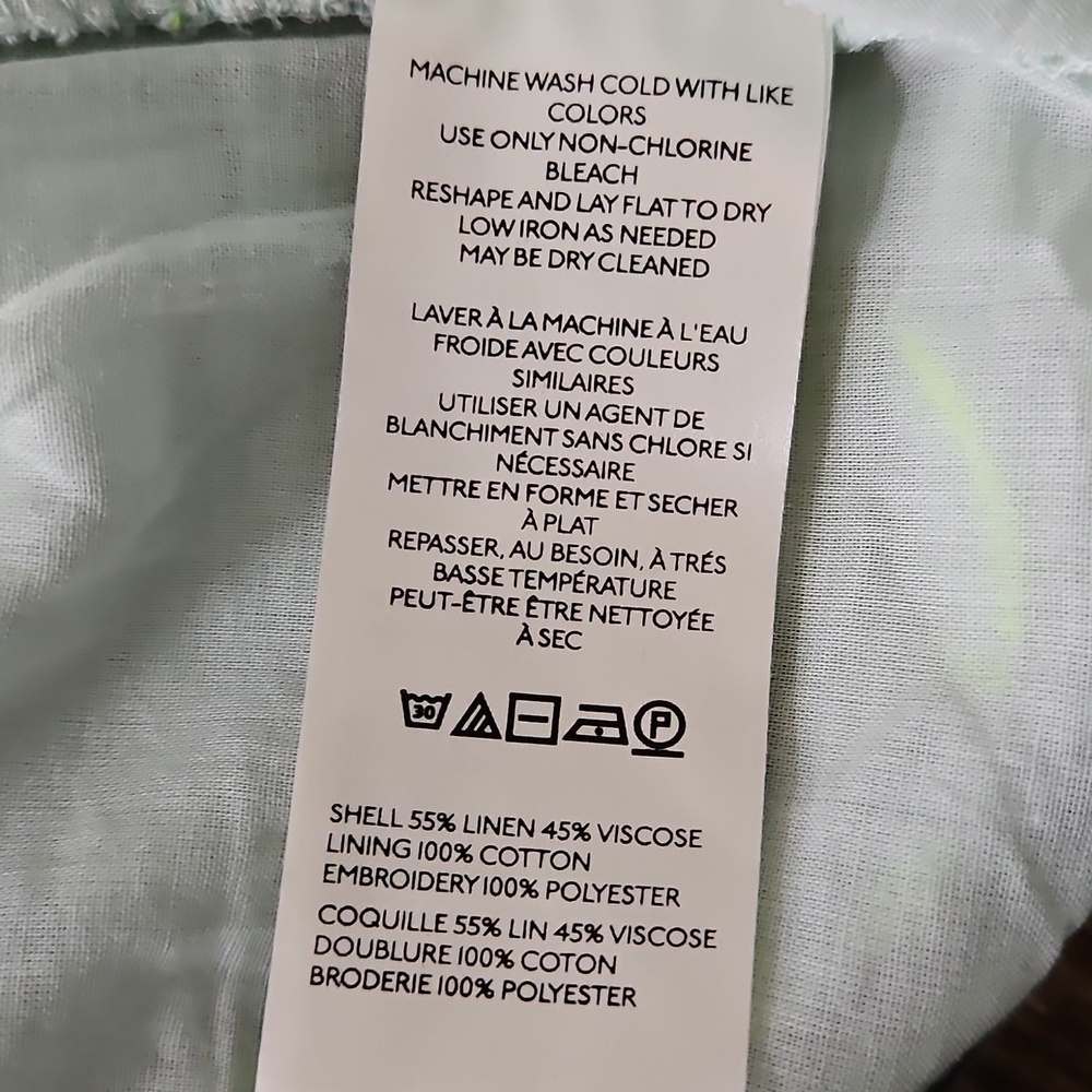 Anthropologie Linen Dress Women Medium oversized Somerset Embroidered NWOT - Picture 6 of 6